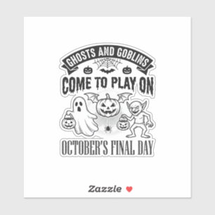 Adesivo Camiseta de Halloween de Fantasmas e Duendes Vinta