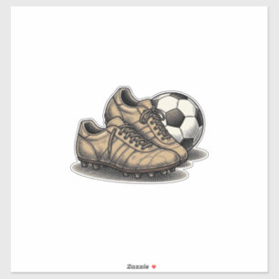 Adesivo Camiseta Desenho de Chuteiras e Bola de Futebol An