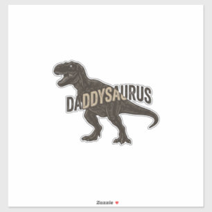 Adesivo Camiseta Desenho de Gravura Vintage Daddysaurus Di