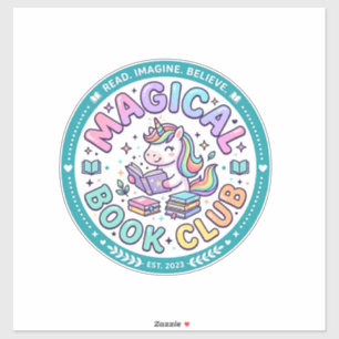 Adesivo Camiseta Divertida Clube do Livro Mágico Unicórnio