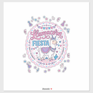 Adesivo Camiseta Divertida da Festa do Llamacorn Unicórnio