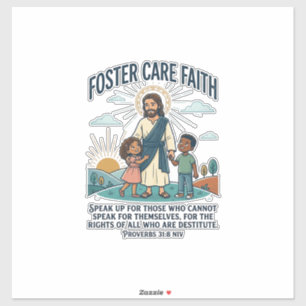 Adesivo Camiseta Gráfica Adoção de Jesus Cuidados Foster C