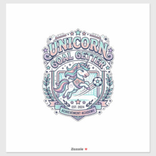 Adesivo Camiseta Gráfica Estilo Retro Unicórnio Alcançador