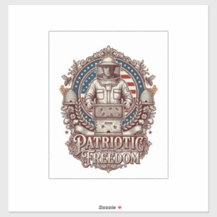 Adesivo Camiseta Gráfica Vetorial Apicultor Patriota