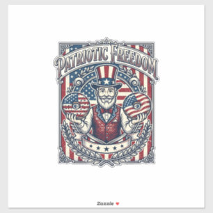 Adesivo Camiseta Gráfica Vetorial Patriota Amante de Donut