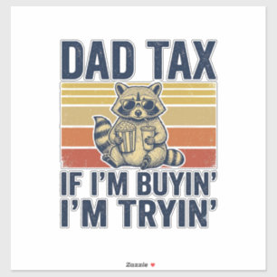 Adesivo Camiseta Gráfica Vintage de Guaxinim do Imposto do