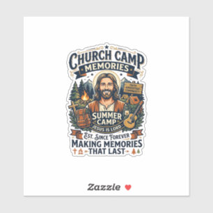 Adesivo Camiseta Nostalgia VBS Jesus Church Camp Baseada n