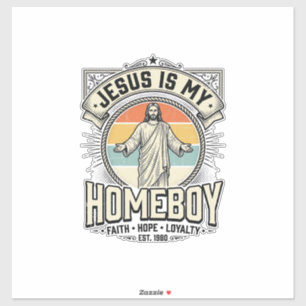 Adesivo Camiseta Religiosa Vintage Jesus É Meu Parceiro