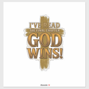 Adesivo Camiseta Tipografia Cruz Vintage Cristã Deus Vence
