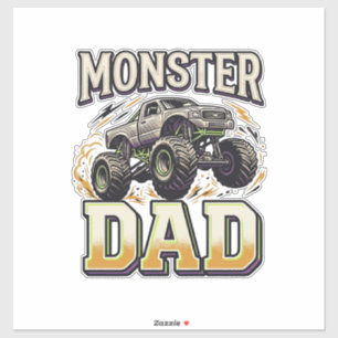Adesivo Camiseta Vetorial Vintage Caminhão Monstro Pai Mon