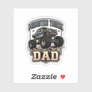 Adesivo Camiseta Vetorial Vintage de Pai de Caminhão Monst