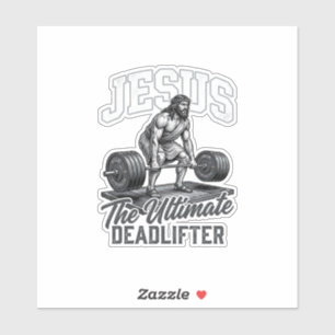 Adesivo Camiseta Vetorial Vintage Jesus Ultimate Deadlifte