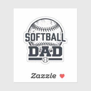 Adesivo Camiseta Vetorial Vintage Softball Dad_1