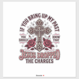Adesivo Camiseta Vintage Cruz Jesus Retirou As Acusações