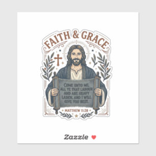 Adesivo Camiseta Vintage de Ponto Cruz de Jesus Gráfico Cr