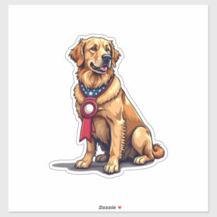 Adesivo Camiseta Vintage do Retriever Golden Americano Org
