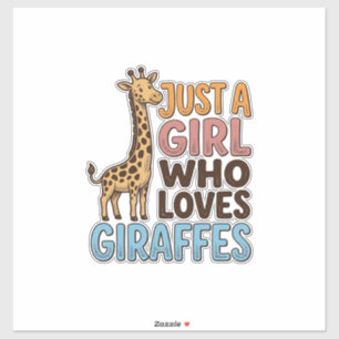 Adesivo Camiseta Vintage Só Uma Garota Que Ama Girafas (5)