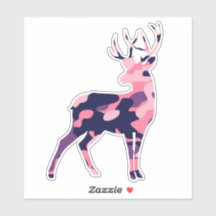 Camo Deer Sticker