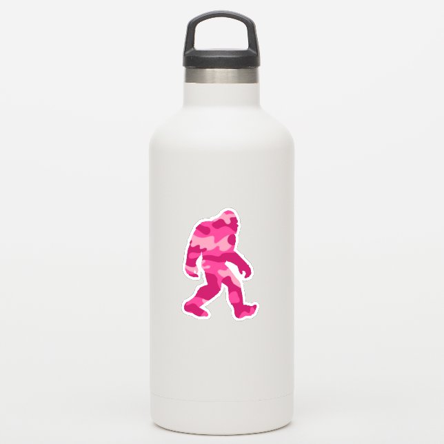 Adesivo Camo Rosa Sasquatch Pink Bigfoot (Garrafa d'água)