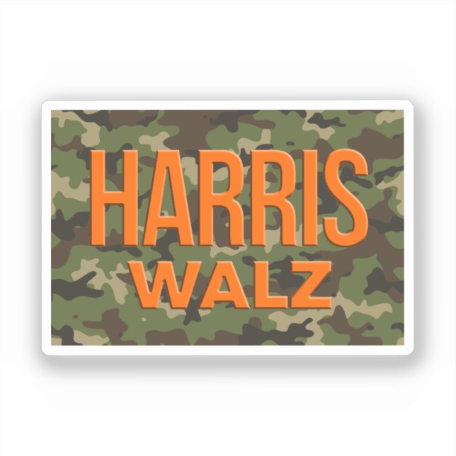 Adesivo Camouflage Harris Walz 2024 (Frente)