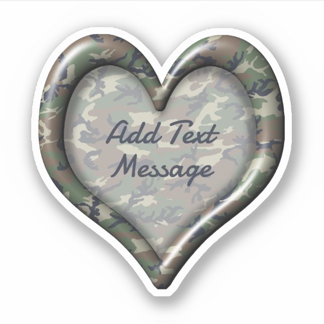 Adesivo Camouflage Heart (Frente)