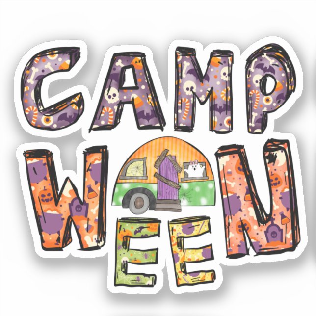Adesivo Camp Ween Halloween Design (Frente)