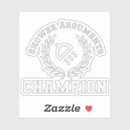 Adesivo Campeão de Argumentos do chá