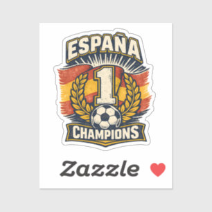 Adesivo Campeões do Mundo da Espanha Emblema de Futebol Vi