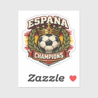 Adesivo Campeões do Mundo Espanha Emblema de Futebol Vinta