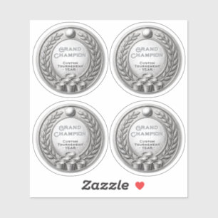 Adesivo Campeonato de Beer Pong Medalha de Prata