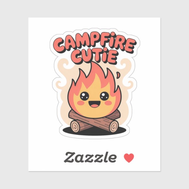 Adesivo Campfire Cutie - Caractere Chamada de Acampamento  (Folha)