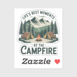 Adesivo Campfire Moments Sticker | Retro Camping Tent
