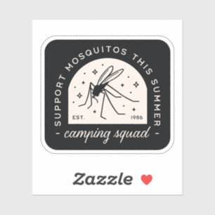 Adesivo Camping mosquito citações engraçadas de insetos ca