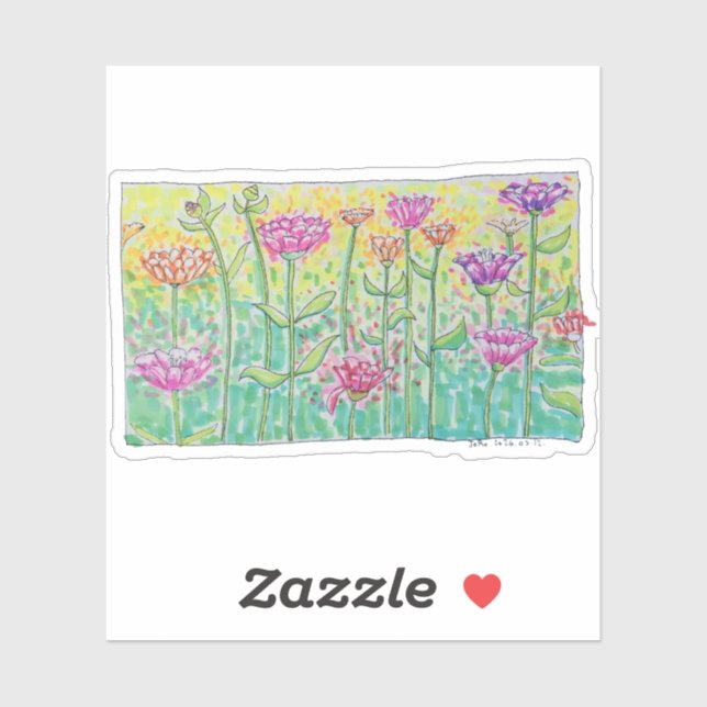 Adesivo Campo de Flores (Folha)