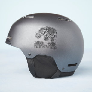 Adesivo Campo floral de elefante preto