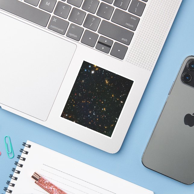 Adesivo Campo paralelo do Galaxy Cluster Abell 370. (Notebook com iPhone)