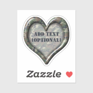 Adesivo Camuflagem de Floresta Coração