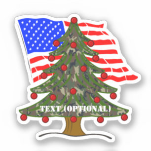 Adesivo Camuflagem de Natal da Floresta EUA