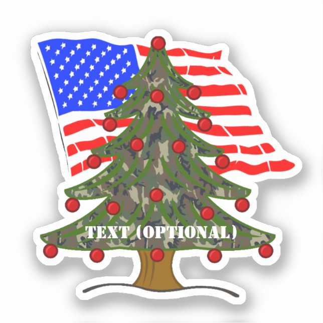 Adesivo Camuflagem de Natal da Floresta EUA (Frente)