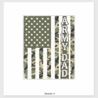 Adesivo Camuflagem de Pai do Exército Camisa Vintage da Ba