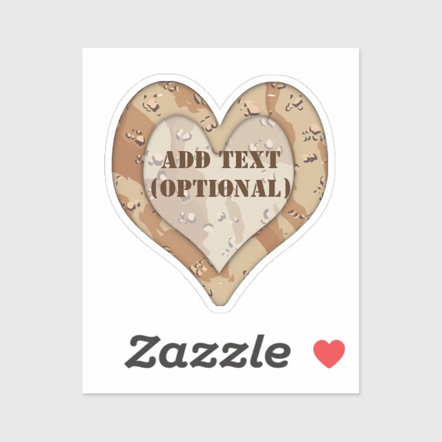 Adesivo Camuflagem do Deserto do Coração (Folha)