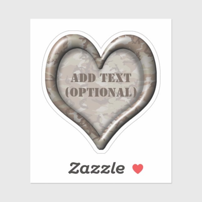 Adesivo Camuflagem do Deserto do Coração (Folha)