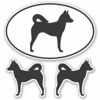 Adesivo Canaan Dog Silhouettes Vinyl Sticker Set