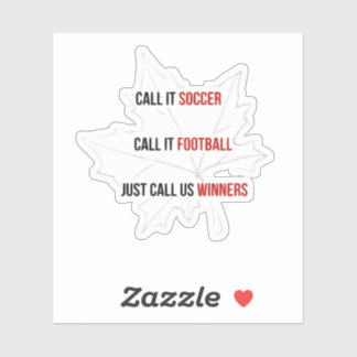 Adesivo Canada 2026 Soccer Football Winners Hat