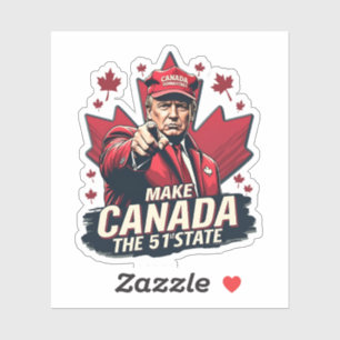 Adesivo Canadá, a 51 ruas State Trump Canadense