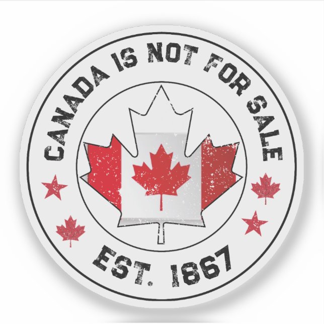 Adesivo Canadá não é destinado à venda Bandeira do Est 186 (Frente)