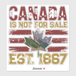 Adesivo Canadá não é para venda Est 1867 Vintage Grunge
