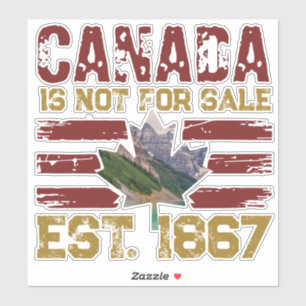 Adesivo Canadá não é para venda Est 1867 Vintage Grunge
