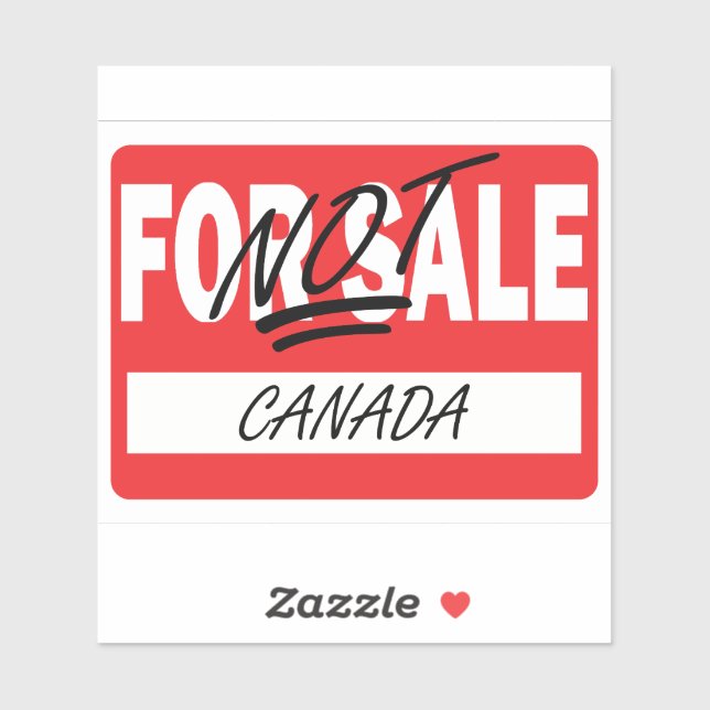 Adesivo Canadá NÃO para venda Sticker (Folha)