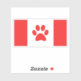 Adesivo Canada Paw Flag - Funny Canadian Flag